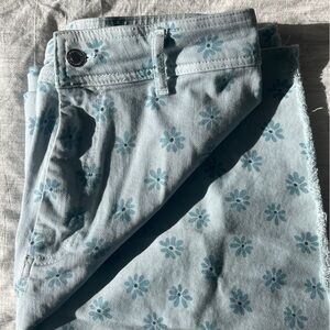 Zara Blue Floral Pants | High Waisted